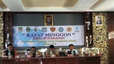 Pimpin Rapat Minggon Pertama, PLT Desa Sukadanau Ilham Maulana Ajak Masyarakat Bersatu Bangun Desa