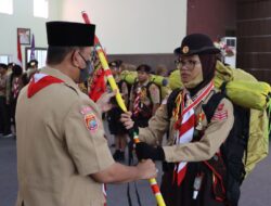 Amran Mahmud Lepas Peserta Jamnas XI Kabupaten Wajo ke Cibubur