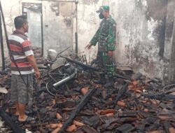 Akibat Konsleting Listrik, 1 Unit Rumah di Sragi Lamsel Ludes Terbakar