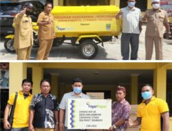 500 Paket Sembako dan Kendaraan Pengangkut Sampah Diserahkan PT. Fajar Paper Ke Desa Harjamekar dan Panti Asuhan