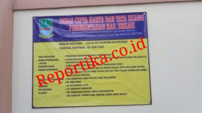 Pembangunan Gedung Kantor UPTD Wilayah 3 Sukakarya Asal Jadi