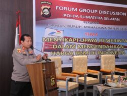 Bahas Pengendalian Harga BBM, Polda Sumsel Buka Focus Group Discussion (FGD) Bersama Tokoh dan Organisasi