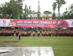 Bupati Wajo Pimpin Apel Besar Peringatan Hari Pramuka Ke-61