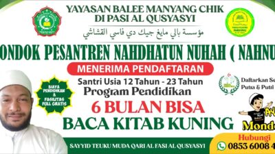 Ayo Mondok..! Pesantren Nahdhatun Nuhna, Tambun Utara Berikan FULL GRATIS Biaya dan Fasilitas Pendidikan