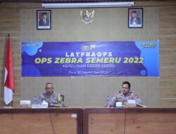 Gelar Latpraops, Polres Kediri Jelaskan Tujuh Prioritas Jelang Operasi Zebra Semeru 2022