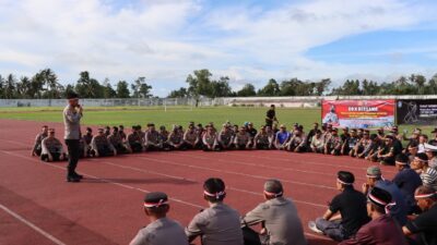 Peduli Tragedi Kanjuruhan, Polres Lamsel, PSSI Lamsel, dan Jurnalis Polres Lamsel Gelar Do’a Bersama