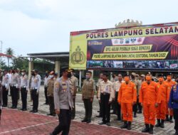 Kapolres Lampung Selatan Pimpin Apel Siaga Pasukan Penanganan Bencana