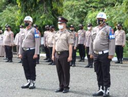 Kapolres Wajo Pimpin Upacara PTDH Personil Polres Wajo