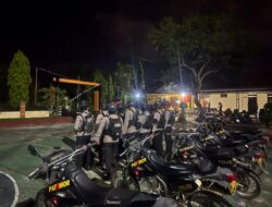 Jaga Situasi Kamtibmas Kondusif, Sat Samapta Polres Polman Patroli Malam Hari