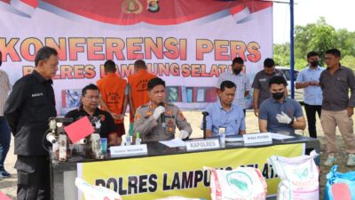 Polres Lamsel Grebek Pabrik Pupuk Oplosan Kalianda