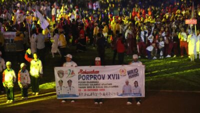 Bupati dan Wakil Bupati Wajo Hadiri Pembukaan Porprov Sulsel