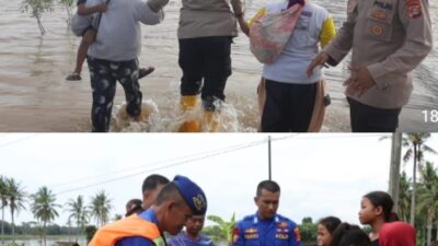 Tiga Kecamatan di Lampung Selatan Terendam Banjir, Kapolres Turunkan Tim Evakuasi