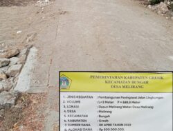 Ambyaaarr….Proyek Paving Block Ratusan Juta Milik Desa Melirang Amburadul