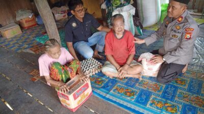 Kapolsek Majauleng Salurkan Bantuan Sembako ke Warga Kurang Mampu