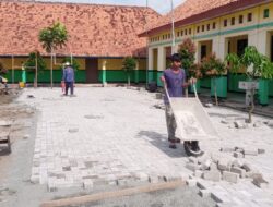 Pemasangan Paving Block di SDN Kertajaya 04 Amburadul, Kontraktor dan Pengawas Diduga Kongkalikong