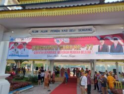 Kapolresta Deli Serdang Hadiri Upacara Peringatan Hari Guru Nasional Ke-77 Tahun 2022