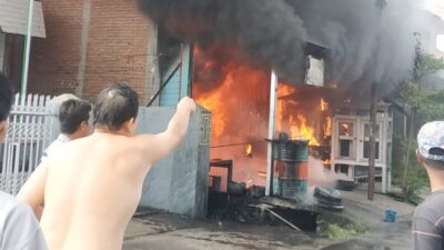 Rumah Milik Warga Polman Dilahap Sijago Merah, Warga : Sudah Lima Kali Terbakar