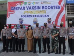 Kapolres Pasuruan Pantau Kegiatan Gebyar Vaksin Booster Presisi di Ruko Plaza Gempol