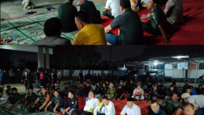 Nobar Piala Dunia di Desa Lubang Buaya Bekasi Dihadiri Kapolres dan Dandim