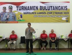 Turnamen Bulutangkis Kapolres Cup Dibuka Langsung Kapolres Lamsel