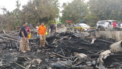 Pasca Kebakaran Hebat Hanguskan Lima Rumah, Polsek Sabbangparu Gelar Identifikasi