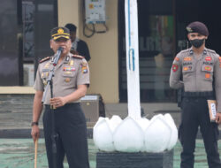 Pimpin Apel Pagi, Kapolres Polman Ajak Anggotanya Tetap Semangat Dan Kompak