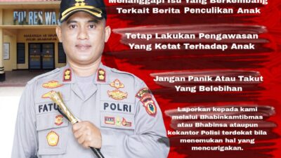 Isu Penculikan Anak Mencuat, Kapolres Wajo Keluarkan Himbauan