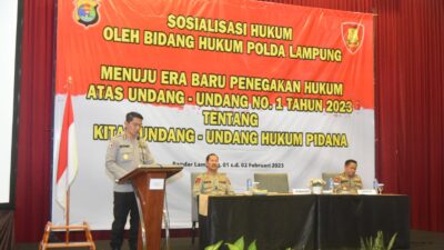 Bidkum Polda Lampung Lakukan Sosialisasi Hukum UU No 1 Tahum 2023 Tentang KUHP