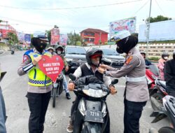 Tingkatkan Budaya Tertib Berlalu Lintas, Patroli Muli Sat Lantas Polresta Bandar Lampung Edukasi Pengguna Jalan