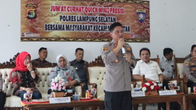 Jumat Curhat di Kecamatan Natar, Kapolres Lampung Selatan Bahas Isu Penculikan Anak