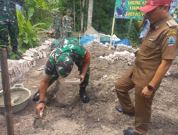 Dandim 0421/Lamsel MeLetakan Batu Pertama Pembangunan RTLH di Sragi