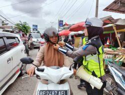 Hari Ke-4 Operasi Keselamatan Krakatau 2023, Polda Lampung Berikan Himbauan Keselamatan Berlalu Lintas