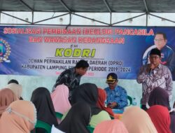 DPRD Lamsel Dari F-Demokrat Gelar Sosialisasi Ideologi Pancasila dan Wawasan Kebangsaan di Sragi