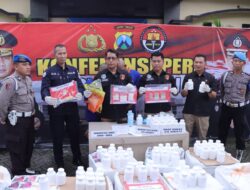 Bekuk Dua Pengedar, Polres Kediri Amankan Ratusan Ribu butir Pil Dobel L, Ratusan gram Sabu dan puluhan gram Extasy