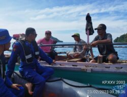 Enam Orang Crew Kapal Bintang Permata Yang Tenggelam di Selamatkan Sat Pol Air Polres Lamsel