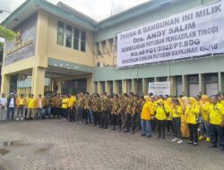 Terpampang Spanduk Tanah Dan Bangunan Milik Andy Salim Dilaporkan DPD Golkar Kota Bekasi