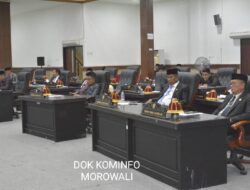 Wabup Morowali Hadir Di Rapat Paripurna Persetujuan Ranperda Usul Pemda dan Pandangan Umum Fraksi