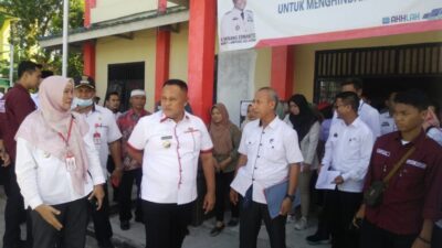 Bupati Lamsel Monitoring Persiapan Lomba Desa di Desa Bumidaya