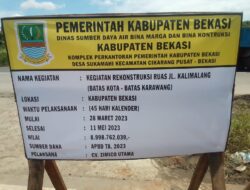 Proyek Rekontruksi Ruas Jalan Kalimalang Batas Kota Batas Karawang Abaikan Safety Line dan K-3