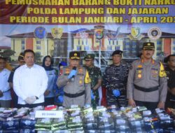 Polda Lampung musnahkan 168,2 Kg Shabu dan 91,3 Kg Ganja Periode Januari Sampai April 2023