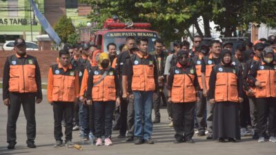 Puncak Apel Peringatan HKB Nasional Kabupaten Bekasi di Tandai Pemukulan kentong