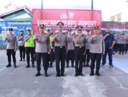 Polres Kediri Gelar Upacara Korps Raport Kenaikan Pangkat Personel