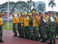 Ukur Dan Uji Kemampuan Prajurit Dan PNS Korem 043/Gatam Ikuti Samapta Periodik I TA. 2023