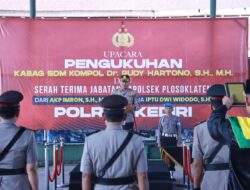 Polres Kediri Gelar Upacara Mutasi Jabatan Kapolsek