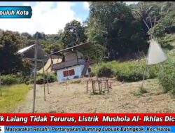 Masyarakat Resah…Kik Lalang Lubuak Batingkok Tidak Terurus, Listrik Mushola Al-Ikhlas Dicabut PLN