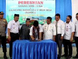 Bupati Merangin Resmikan GSG Desa Pelangki, Sekaligus Launching BUMDes Tuah Sekato