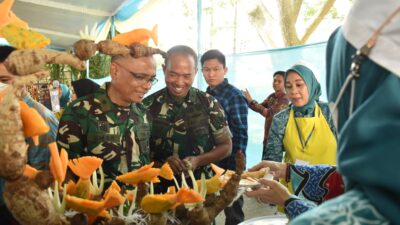 Kasilog Kasrem 043/Gatam Ajak Masyarakat Lampung Biasakan Makan Ikan Sejak Dini