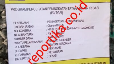 Pekerjaan Kegiatan P3 TGAI, Kelurahan Kertasari Diduga Pengawas, Konsultan Dan PPK BBWSC Kongkalingkong