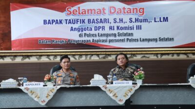 Komisi III DPR RI Taufik Basari Kunker di Polres Lamsel