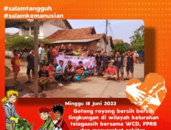 WCD Kabupaten Bekasi, Warga Kelurahan Telaga Asih Gelar Gotong Royong Bersih Lingkungan